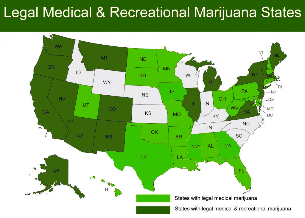 List of using your Florida medical marijuana card in other states