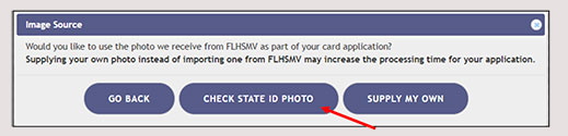 example of photo upload for ID Card renewal